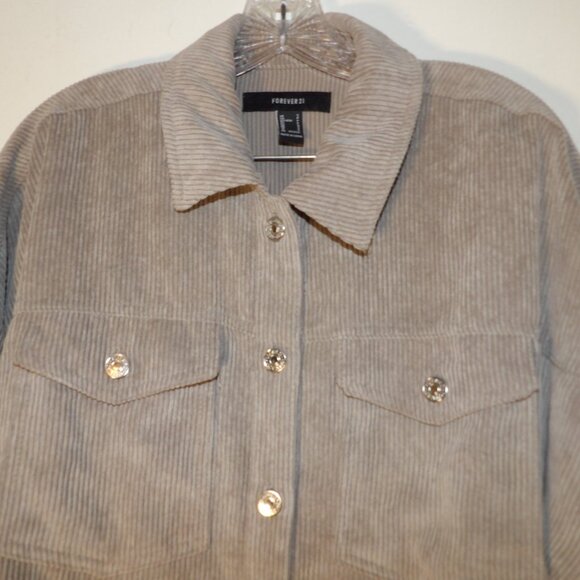Forever 21 Corduroy Lightweight Shacket Oversized Sz S - Picture 2 of 7